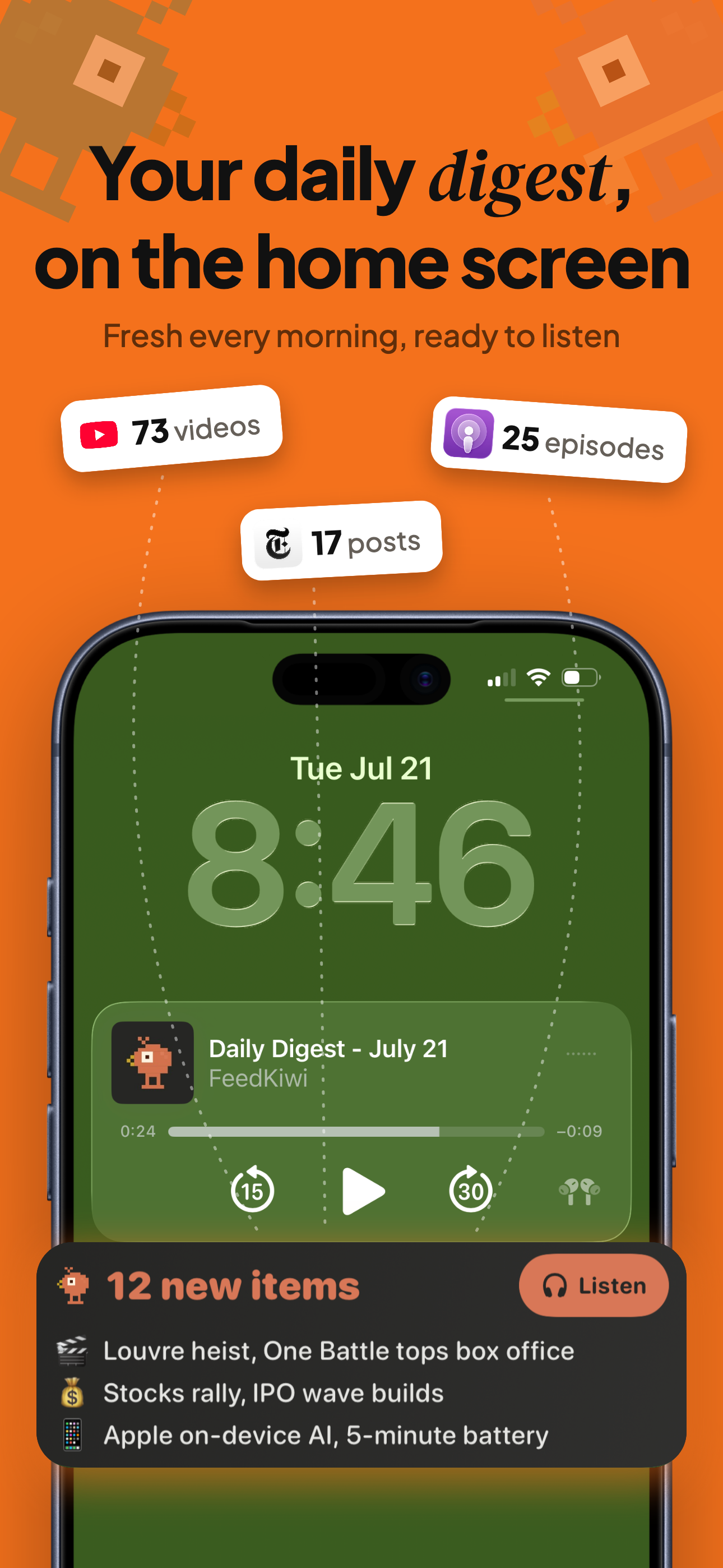 The daily AI digest waiting on the lock screen